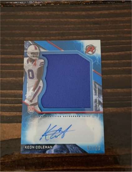 2024 Topps Resurgence Rookie Patch Autograph #RPA-KC Keon Coleman — front