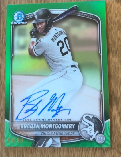 2025 Bowman Chrome #CPA-BM Braden Montgomery — front