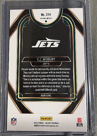2024 Panini Select #214 C.J. Mosley — back