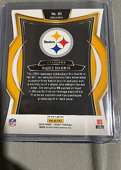 2024 Panini Select #85 Najee Harris — back