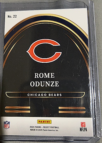 2024 Panini Select #22 Rome Odunze Future Rookie — back