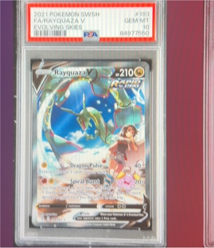 2021 Pokemon SWSH #194 Rayquaza V FA — front