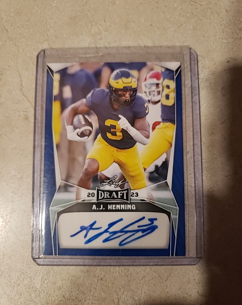 2023 Leaf Draft #BA-AJ1 A.J. Henning — front