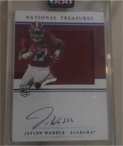 2021 Panini National Treasures #27 Jaylen Waddle — front