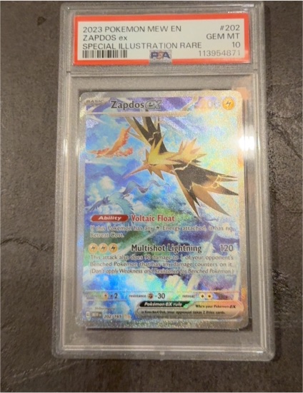 2023 Pokemon 151 Mew EN Zapdos ex Special Illustration Rare #202 — front