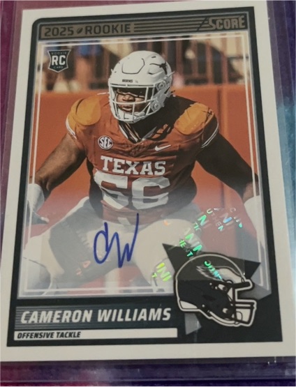 2025 Panini Score #66 Cameron Williams — front