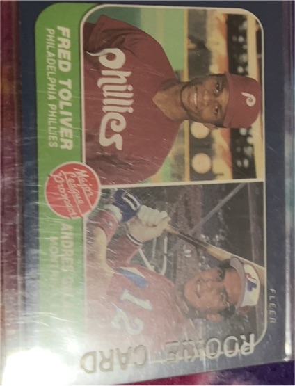 1986 Fleer #647 Fred Toliver / Andres Galarraga — front