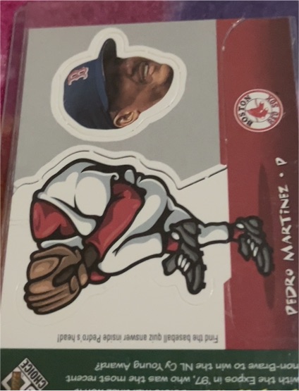 1999 Upper Deck Choice Mini Bobbing Head #6 Pedro Martinez — front