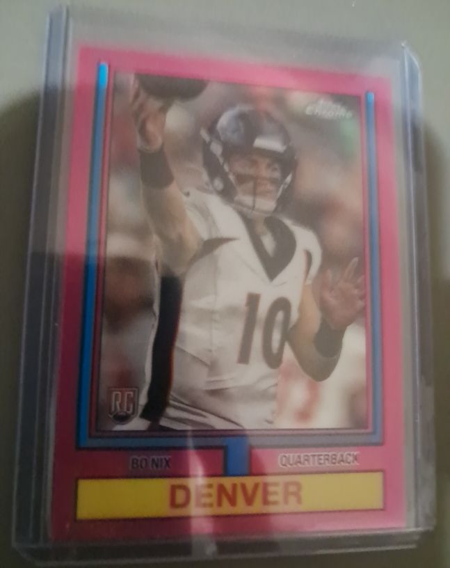 2024 Topps Chrome - 1974 Topps Football Bo Nix #74TF-4 — front