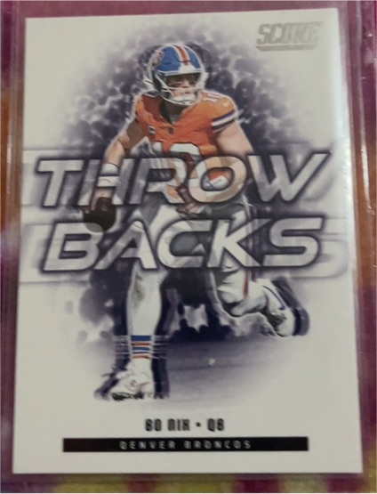 2025 Panini Score Throwbacks #6 Bo Nix — front