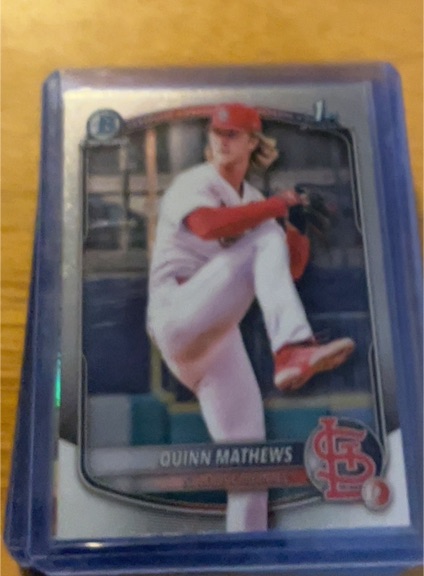 2025 Bowman Chrome Prospects #BCP-25 Quinn Mathews — front