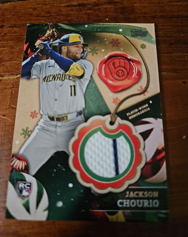 2024 Topps Holiday #RC-JCH Jackson Chourio — front