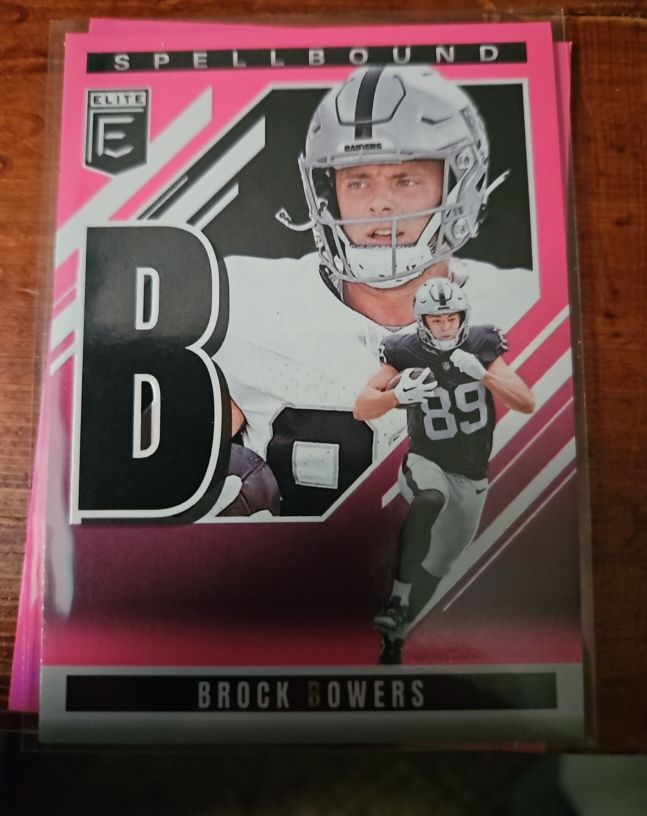 2025 Panini Donruss Elite Spellbound Pink #20 Brock Bowers — front