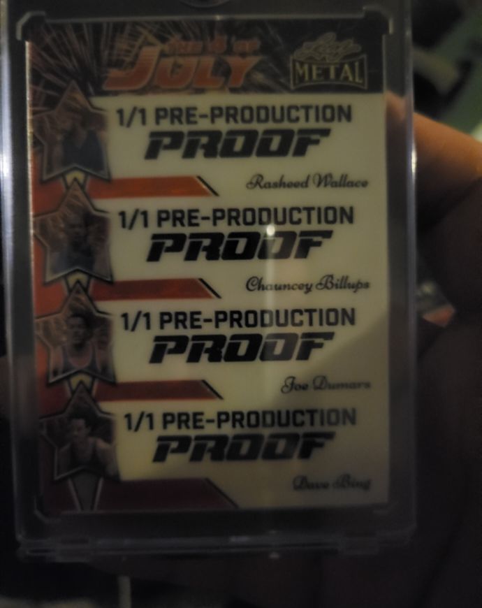 2024 Leaf Metal 1/1 Pre-Production Proof Rasheed Wallace Chauncey Billups Joe Dumars Dave Bing — front