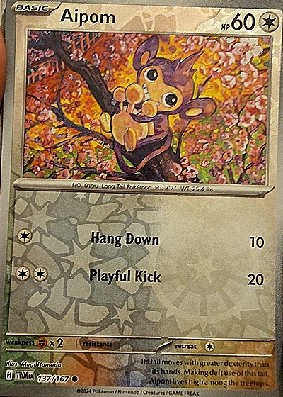 2024 Pokémon SV06: Twilight Masquerade #137 Aipom — front