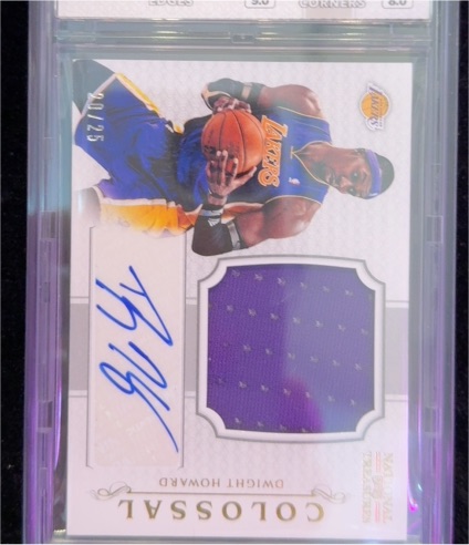 2012-13 Panini National Treasures #20 Dwight Howard Colossal Auto Patch /25 — front