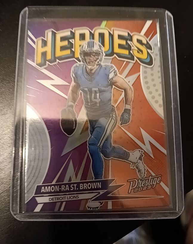 2023 Panini Prestige Heroes #H-15 Amon-Ra St. Brown — front