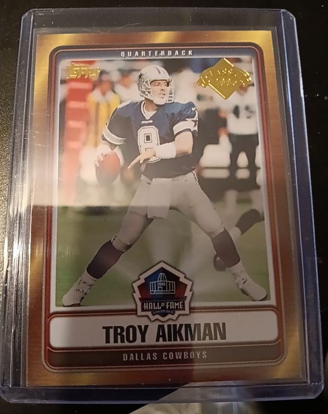 2006 Topps #HOFT-TA Troy Aikman Hall of Fame Tribute Dallas Cowboys — front