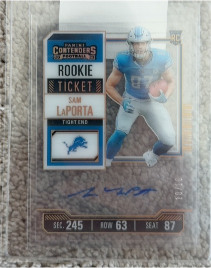 2023 Panini Contenders #245 Sam LaPorta Rookie Ticket — front