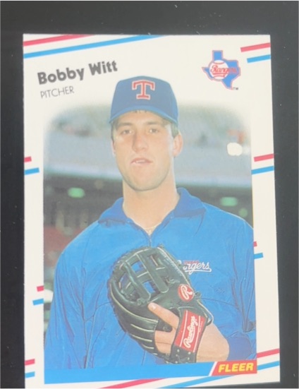 1988 Fleer #483 Bobby Witt Texas Rangers — front