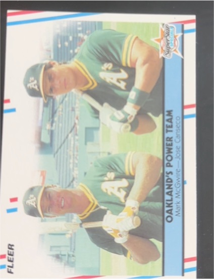 1988 Fleer #624 Mark McGwire / Jose Canseco — front