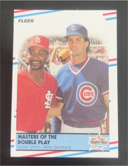 1988 Fleer #628 Ozzie Smith / Ryne Sandberg — front