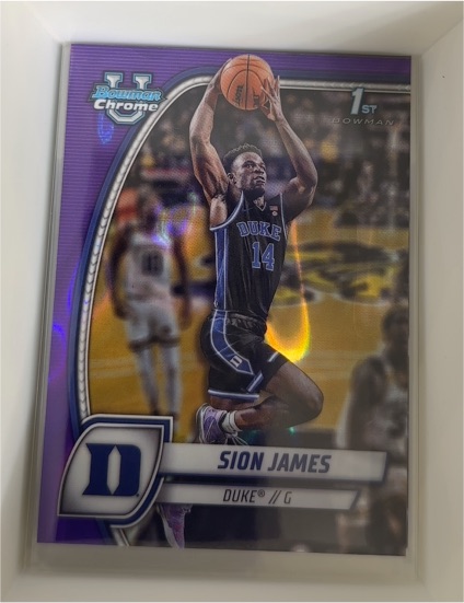 2024-25 Bowman Chrome University #63 Sion James — front