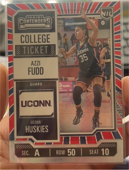 2024-25 Panini NIL UConn Collegiate Azzi Fudd #29 Contenders College Ticket — front