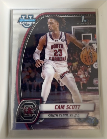 2024-25 Bowman University Chrome #13 Cam Scott — front