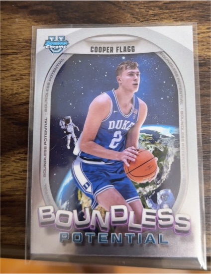 2024-25 Bowman University Chrome #BP-3 Cooper Flagg Boundless Potential — front