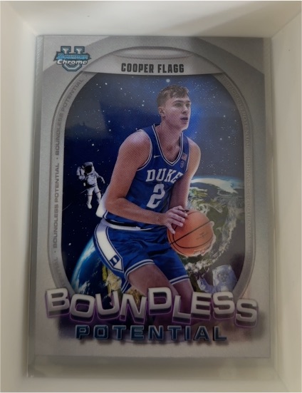 2024-25 Bowman University Chrome #BP-3 Cooper Flagg Boundless Potential — front