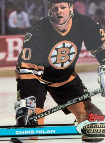 1991-92 Topps Stadium Club #244 Chris Nilan — front