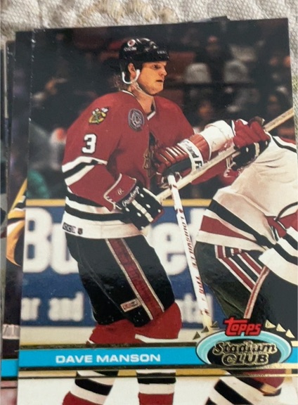 1991-92 Topps Stadium Club #308 Dave Manson — front