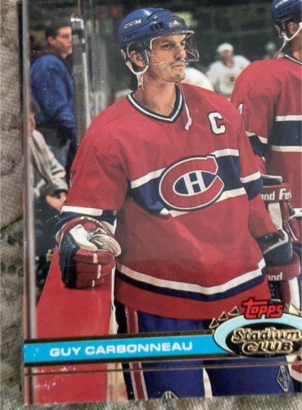 1991-92 Topps Stadium Club #C1 Guy Carbonneau — front