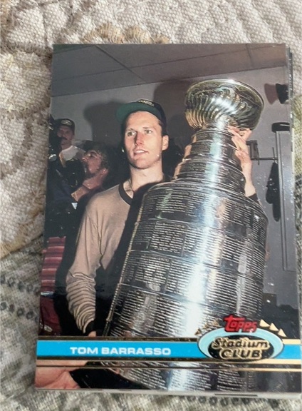 1991-92 Topps Stadium Club #155 Tom Barrasso — front