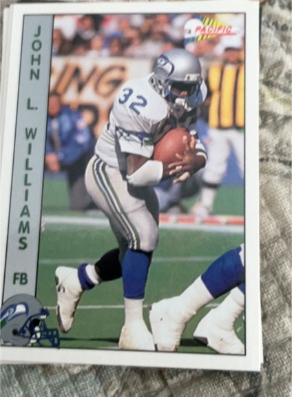 1992 Pacific #624 John L. Williams — front