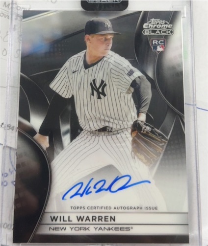 2025 Topps Chrome Black #CBA-WWA Will Warren — front