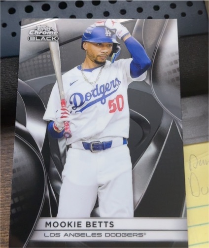 2025 Topps Chrome Black #128 Mookie Betts — front