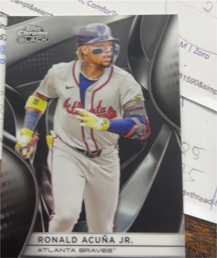 2025 Topps Chrome Black #150 Ronald Acuña Jr. — front