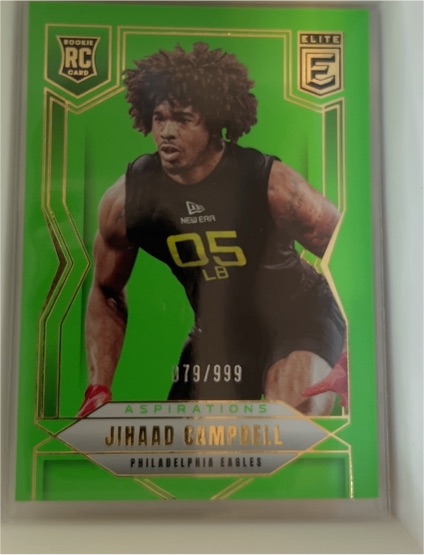 2025 Panini Donruss Elite #198 Jihaad Campbell Aspirations Lime Green — front