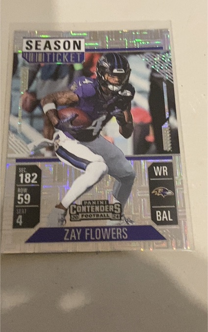 2024 Panini Contenders Season Ticket #8 Zay Flowers — front
