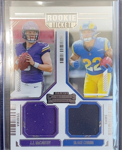2024 Panini Contenders #DS-2 J.J. McCarthy and Blake Corum Rookie Ticket — front