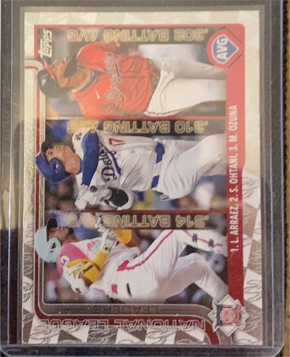 2025 Topps Series 1 #347 Shohei Ohtani / Luis Arraez / Marcell Ozuna — front