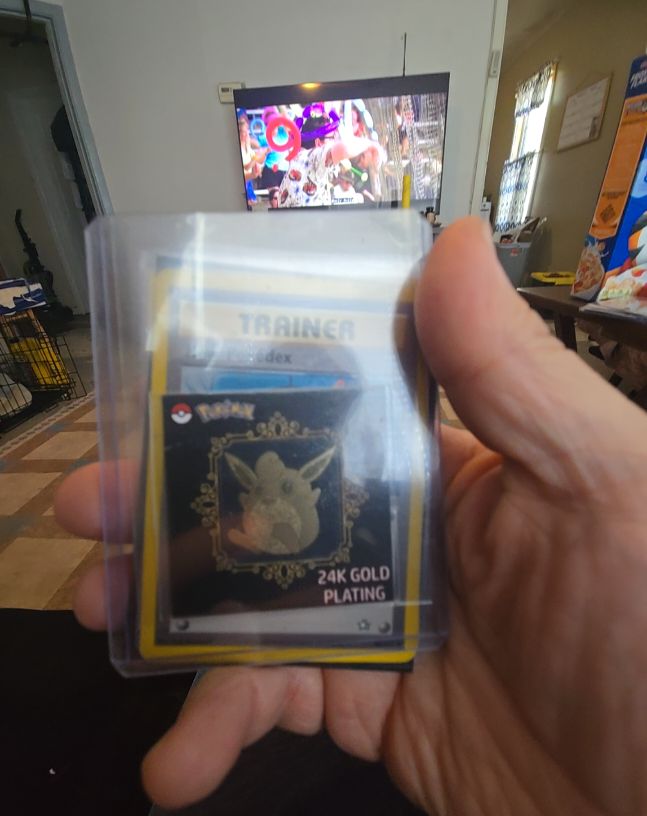 Pikachu 24K Gold Plating Sticker — front