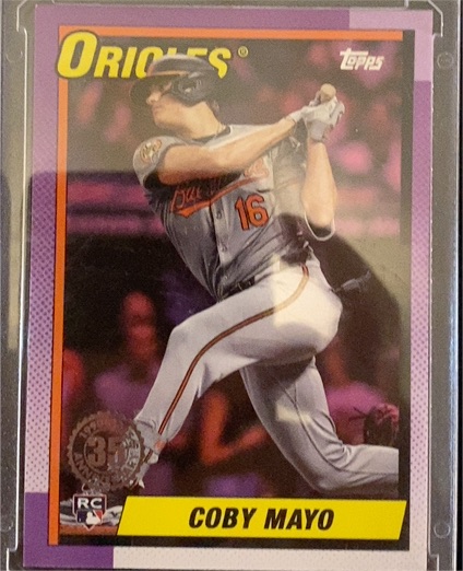 2025 Topps Series 1 #T90-93 Coby Mayo Baltimore Orioles 35th Anniversary — front