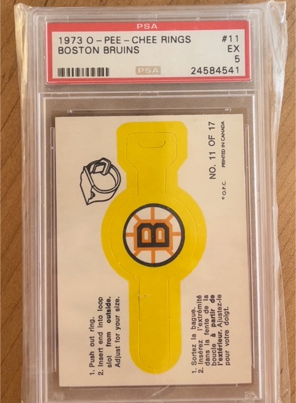 1973 O-Pee-Chee Rings #11 Boston Bruins — front
