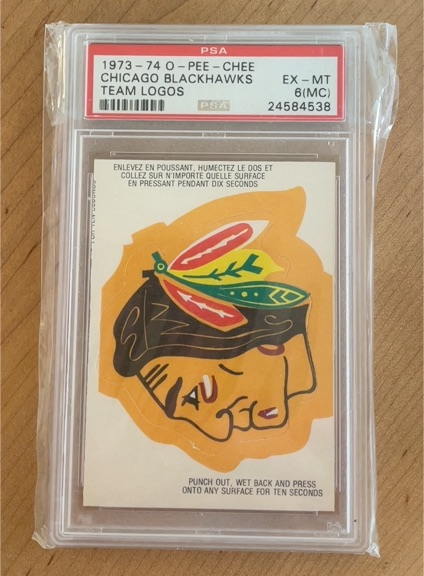 1973-74 O-Pee-Chee #6 Chicago Blackhawks Team Logos — front