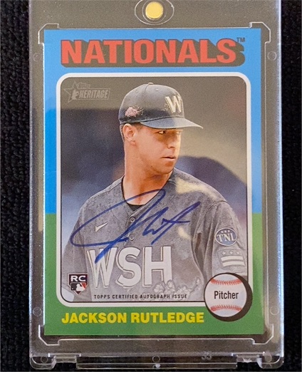 2024 Topps Heritage High Number #ROA-JR Jackson Rutledge — front