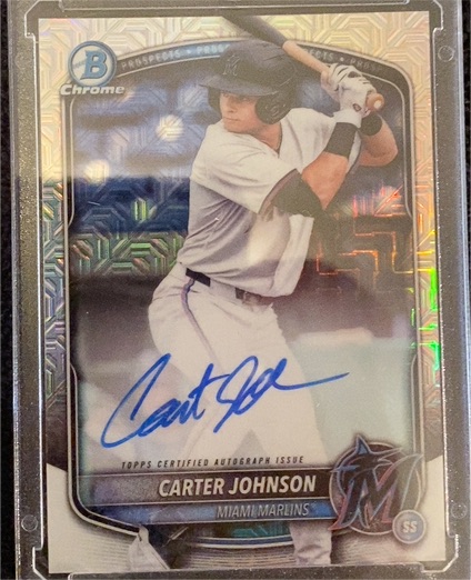 2025 Bowman Chrome #BMA-CJ Carter Johnson — front