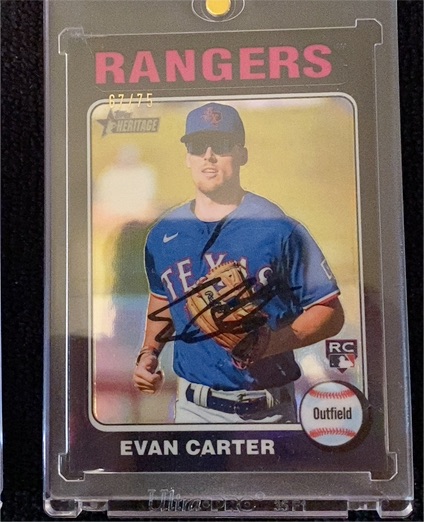 2024 Topps Heritage #170 Evan Carter — front